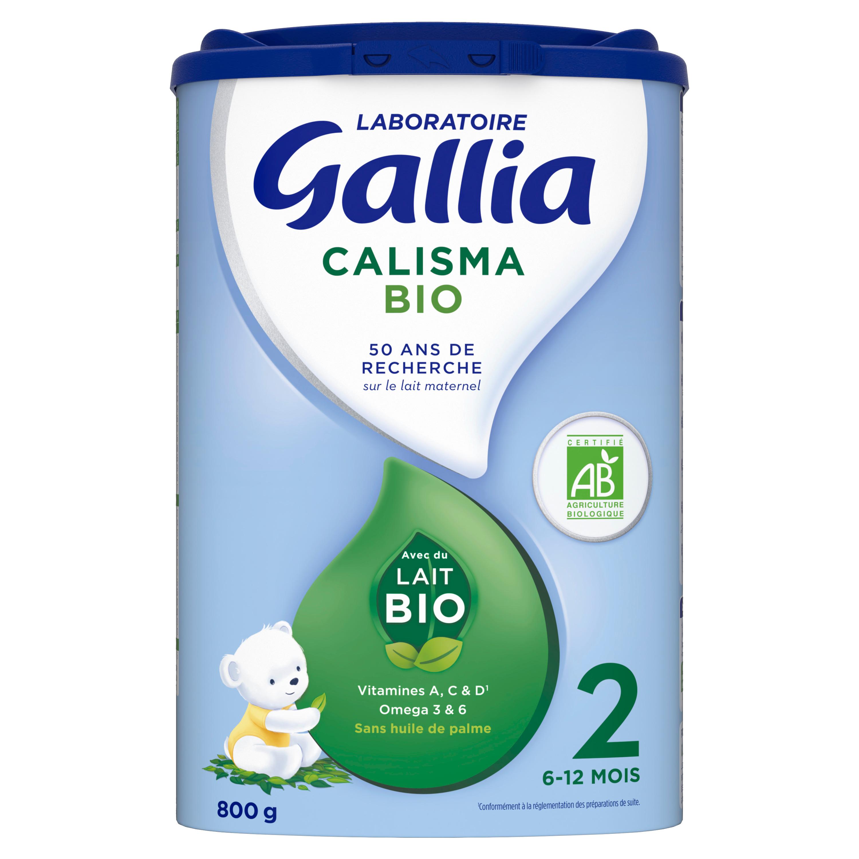 Voir la diapositive 2 : GALLIA Calisma 2 lait 2eme âge en poudre bio de 6 à 12 mois 800g