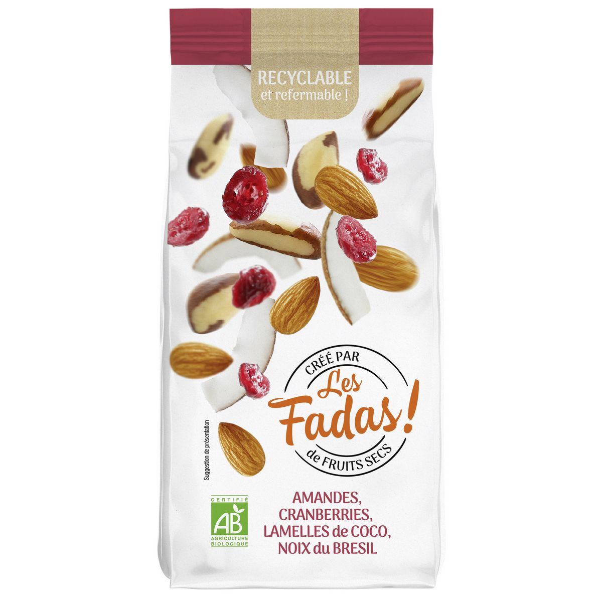 LES FADAS Mélange de fruits secs bio 140g