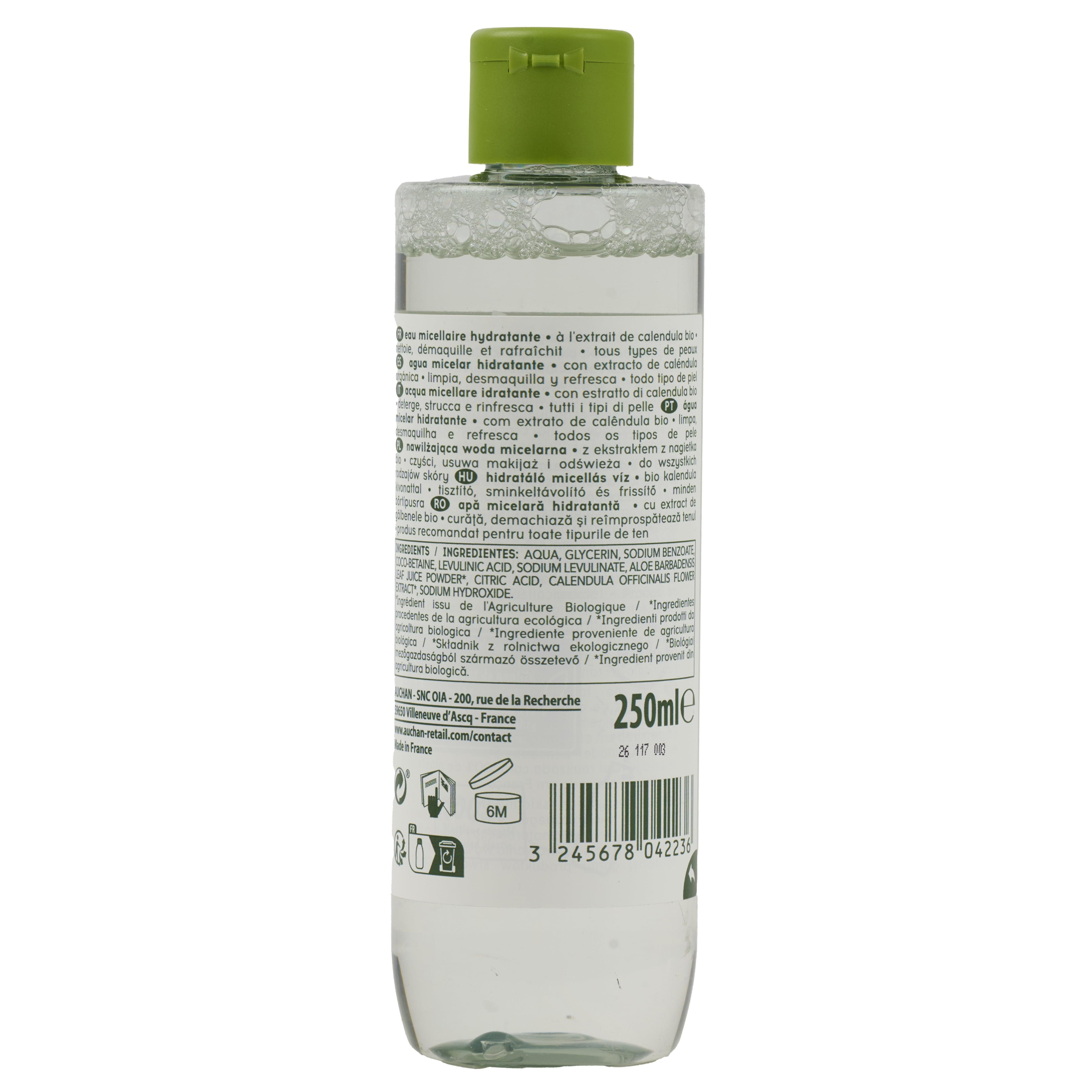 Voir la diapositive 2 : COSMIA BIO Eau micellaire hydratante au calendula bio tous types de peaux 250ml
