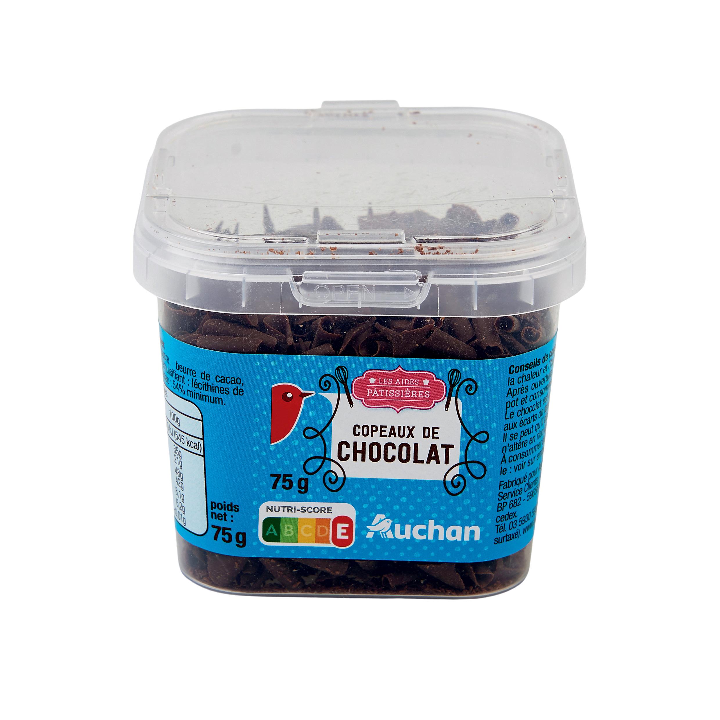 Voir la diapositive 2 : AUCHAN Copeaux de chocolat 75g