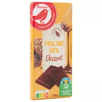 AUCHAN Tablette de chocolat noir pâtissier 52% de cacao Filière