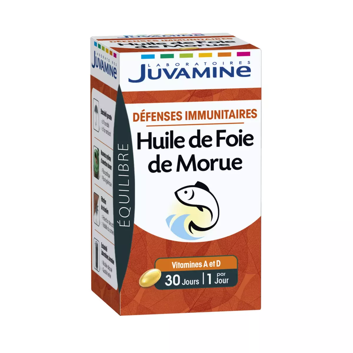 JUVAMINE Complément Huile de foie de morue Défense immunitaire en capsules 30 capsules 21g