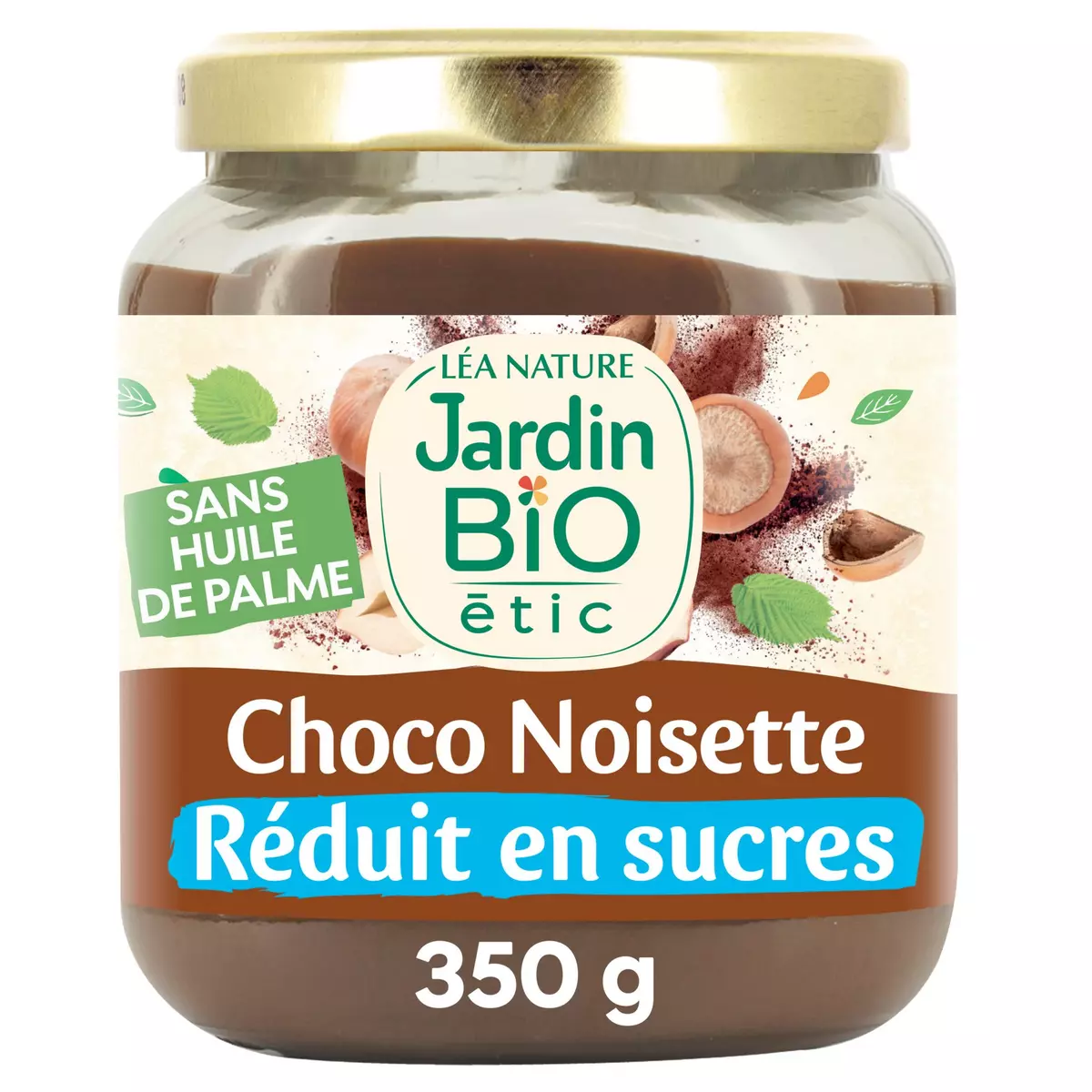 JARDIN BIO ETIC Pâte à tartiner chocolat noisette réduit en sucres 350g