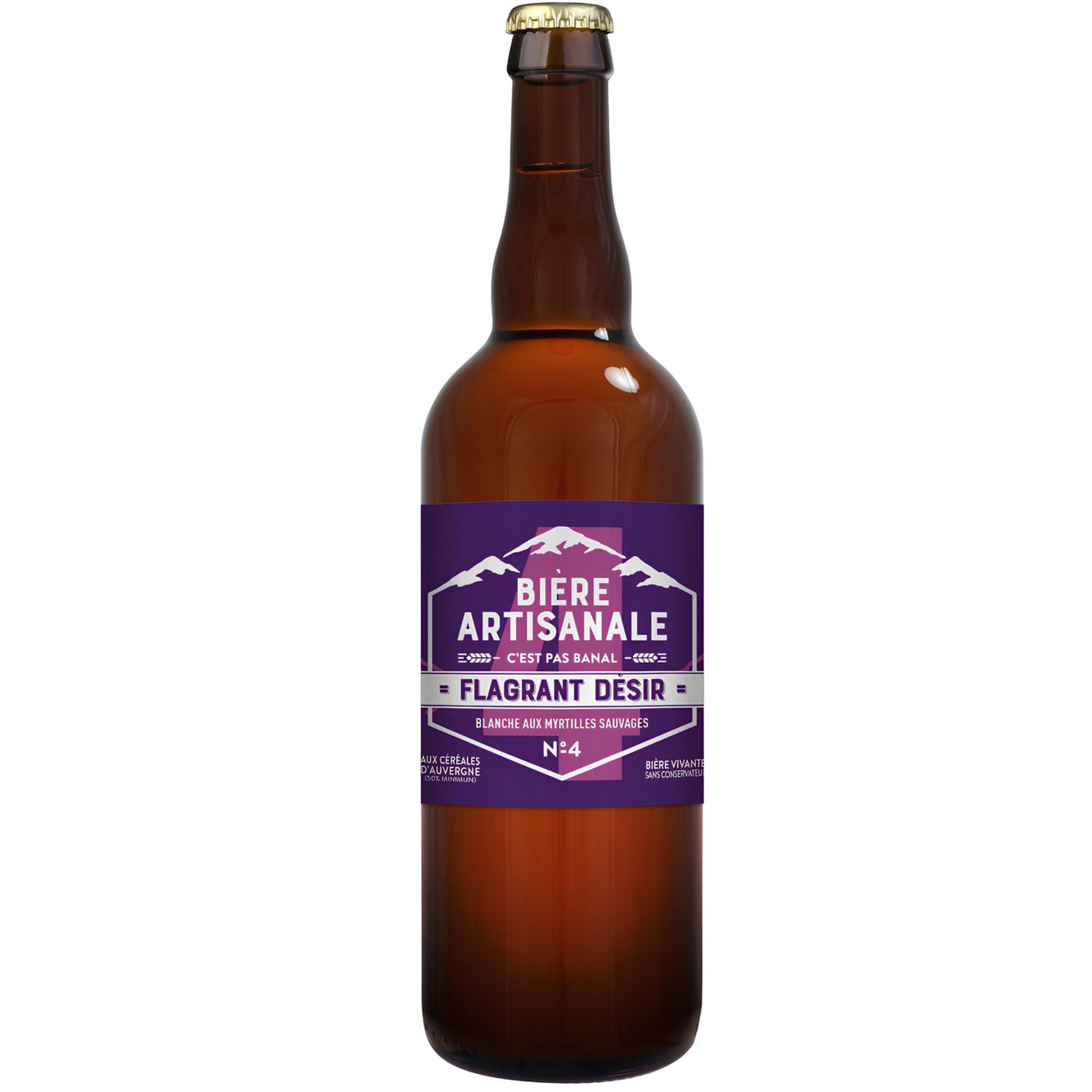 BIERES ARTISANALES Bière blanche Flagrant désir n°4 myrtille 6% 75cl