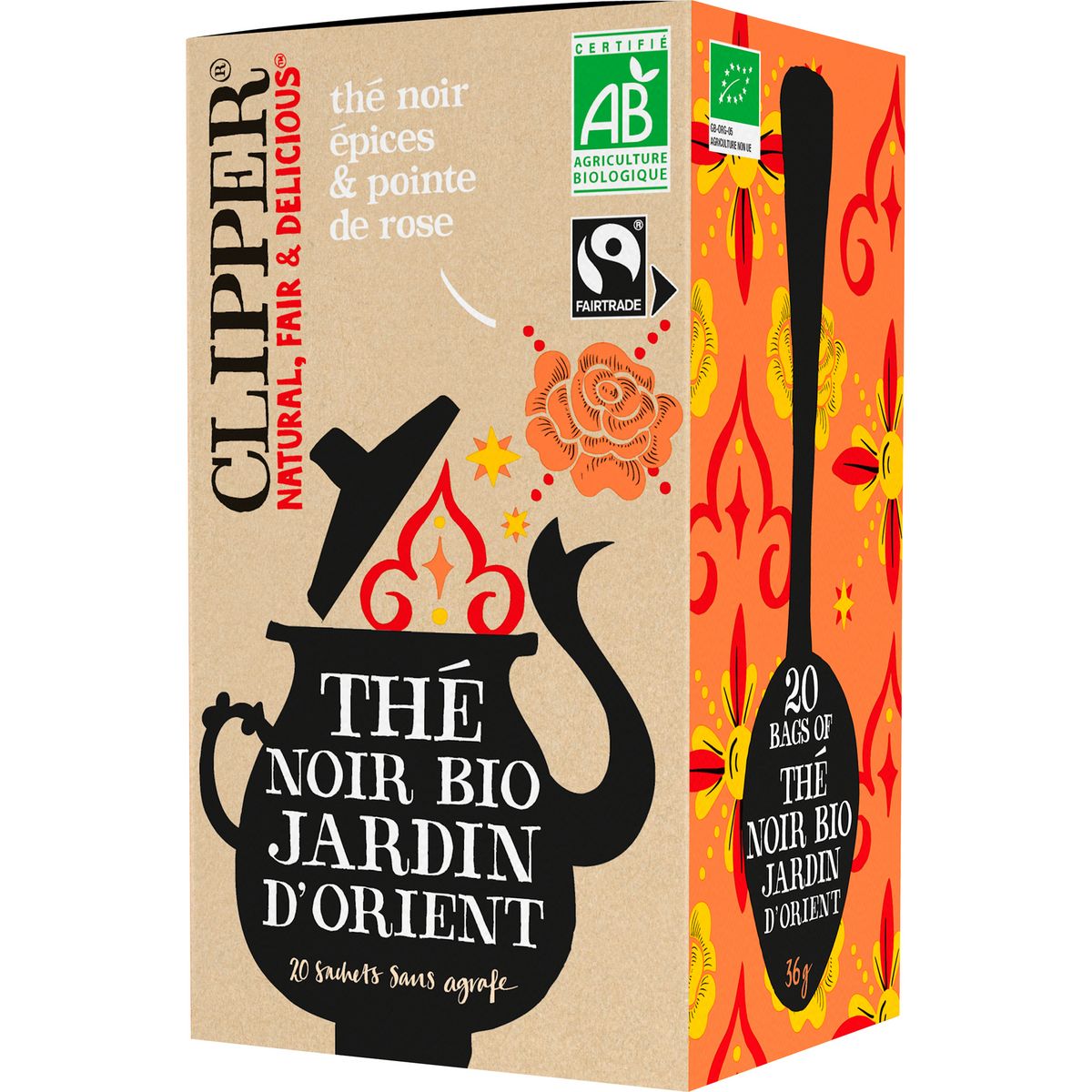 CLIPPER Thé noir Jardin d'Orient bio 36g