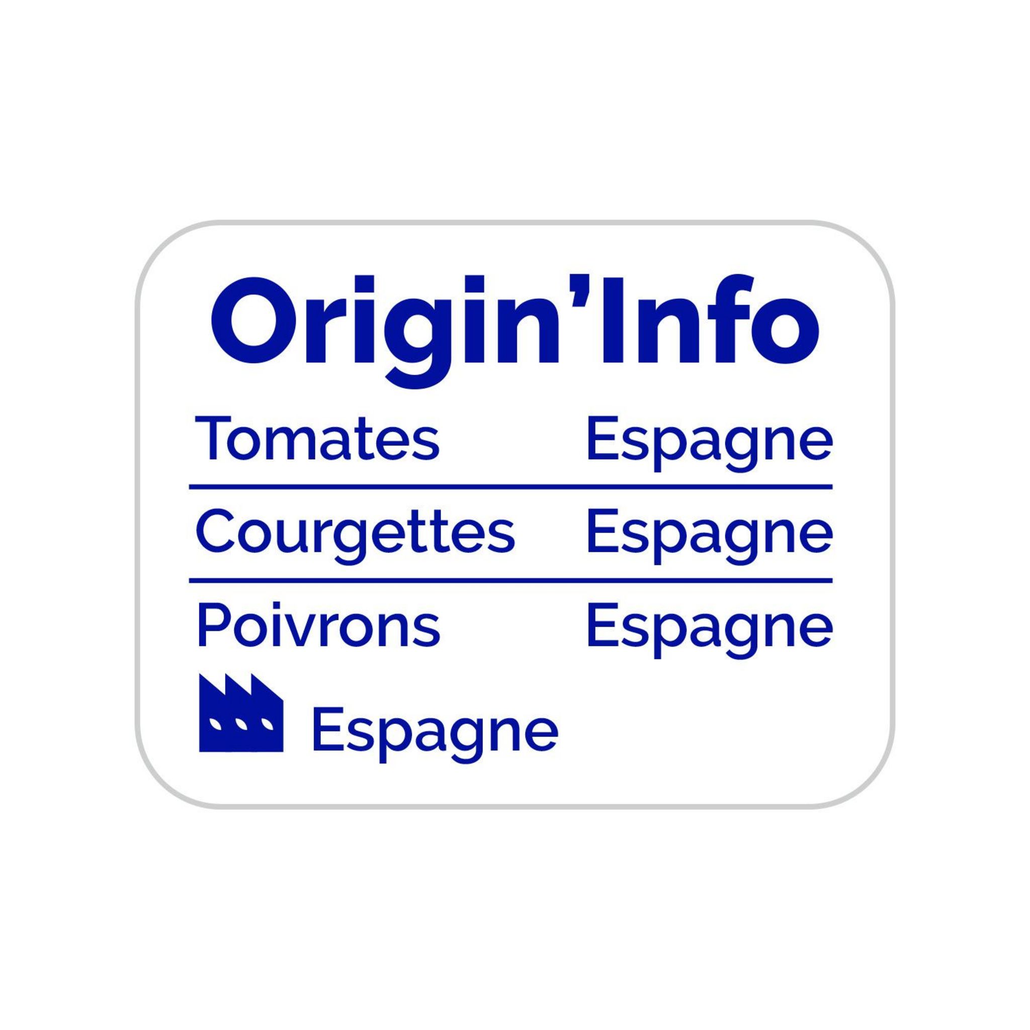 Voir la diapositive 2 : D'AUCY Ratatouille bio cuisinée à l'huile d'olive en bocal 530g