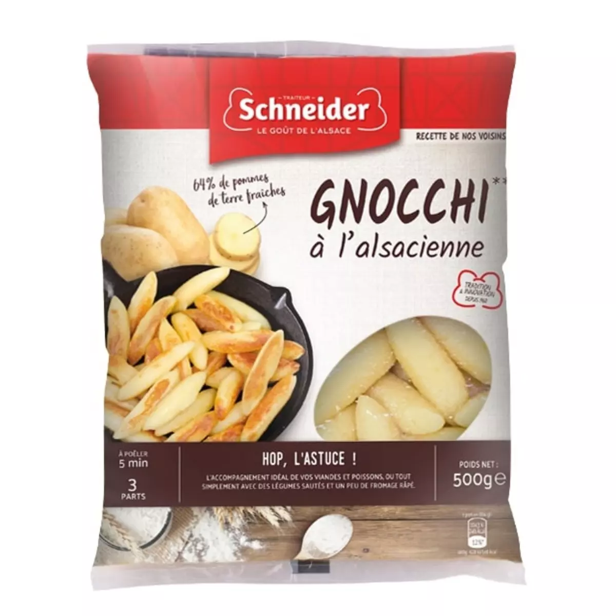 SCHNEIDER Gnocchi à l'alsacienne 3 portions 500g