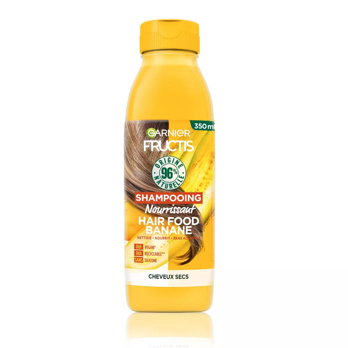 FRUCTIS Hair Food Shampooing vegan à la banane pour cheveux secs 350ml
