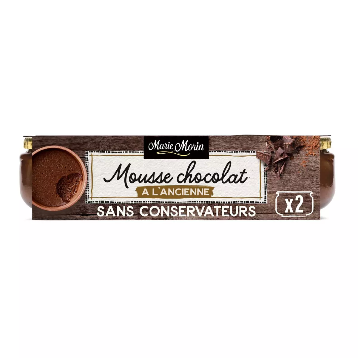 MARIE MORIN Mousse au chocolat à l'ancienne 2x100g