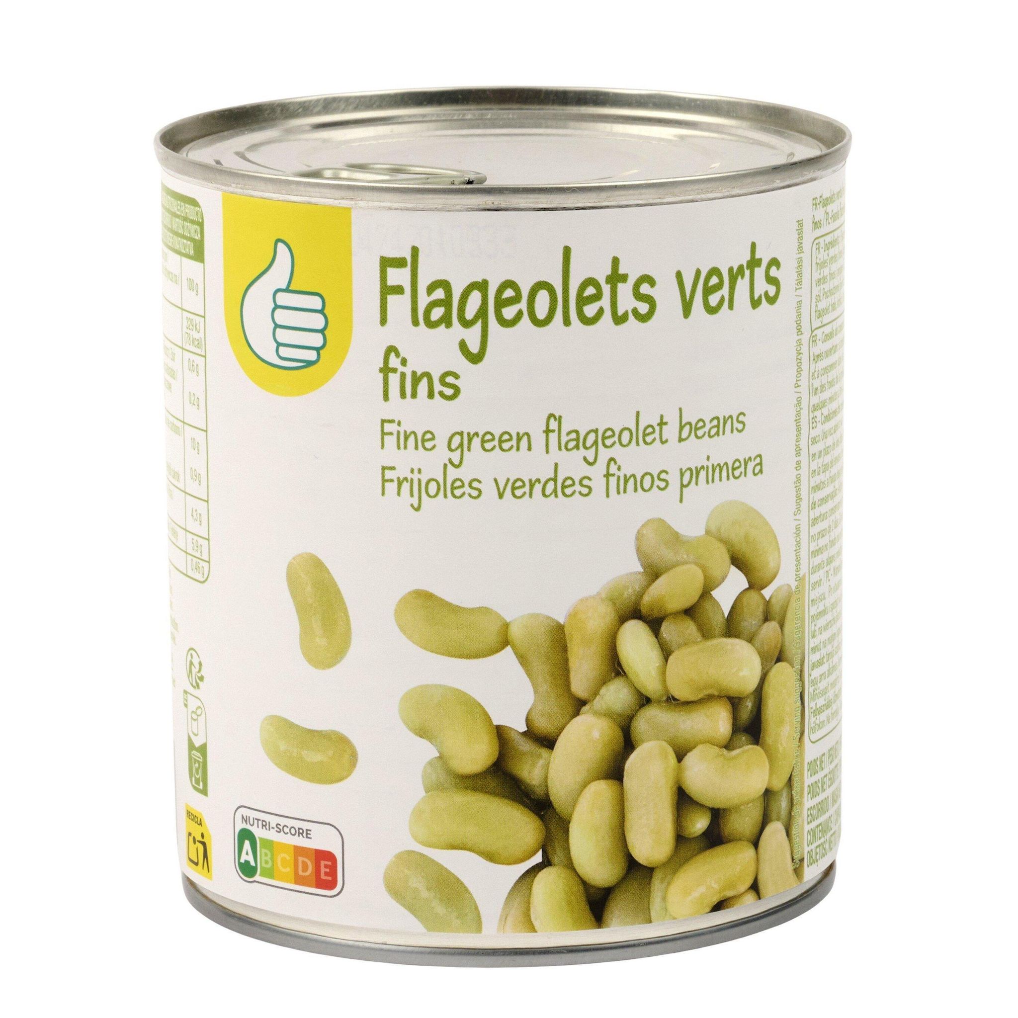 Voir la diapositive 2 : POUCE Flageolets verts fins 530g