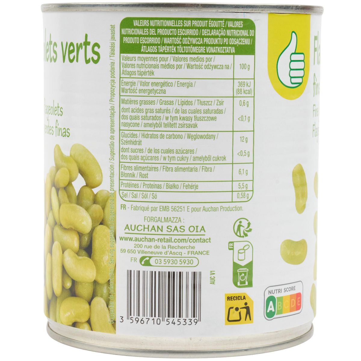 POUCE Flageolets verts fins 530g