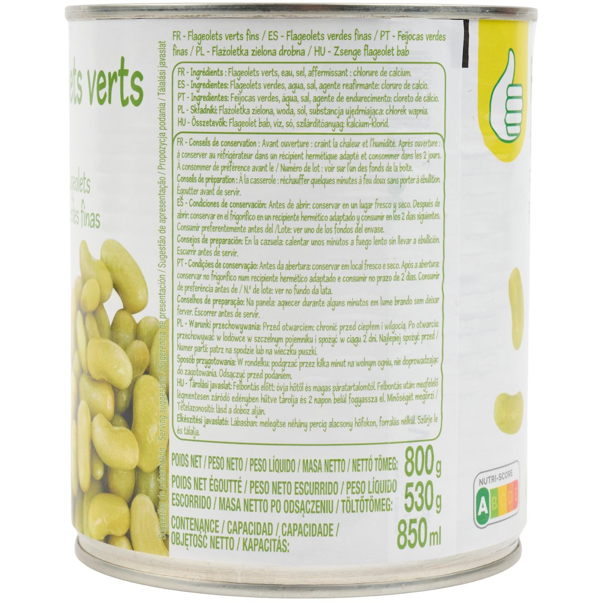 POUCE Flageolets verts fins 530g