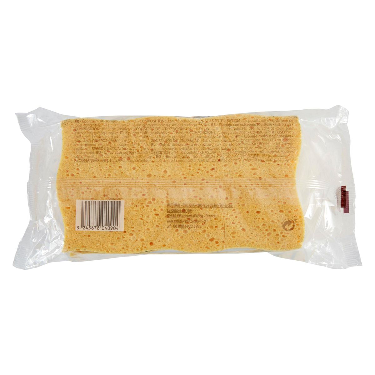 AUCHAN Eponges multi-usages 12 éponges