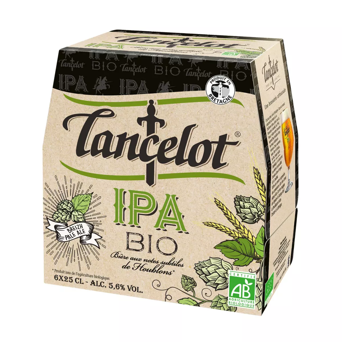 LANCELOT Bière blonde IPA bio 8% bouteilles 6X25CL