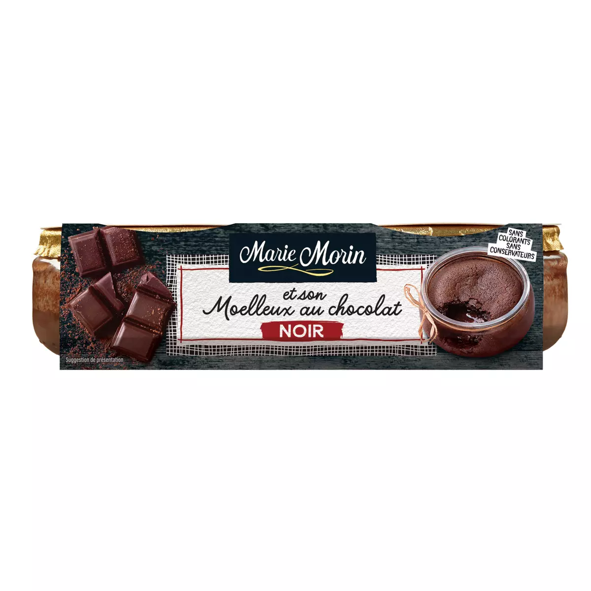 MARIE MORIN Moelleux au chocolat noir 2x120g