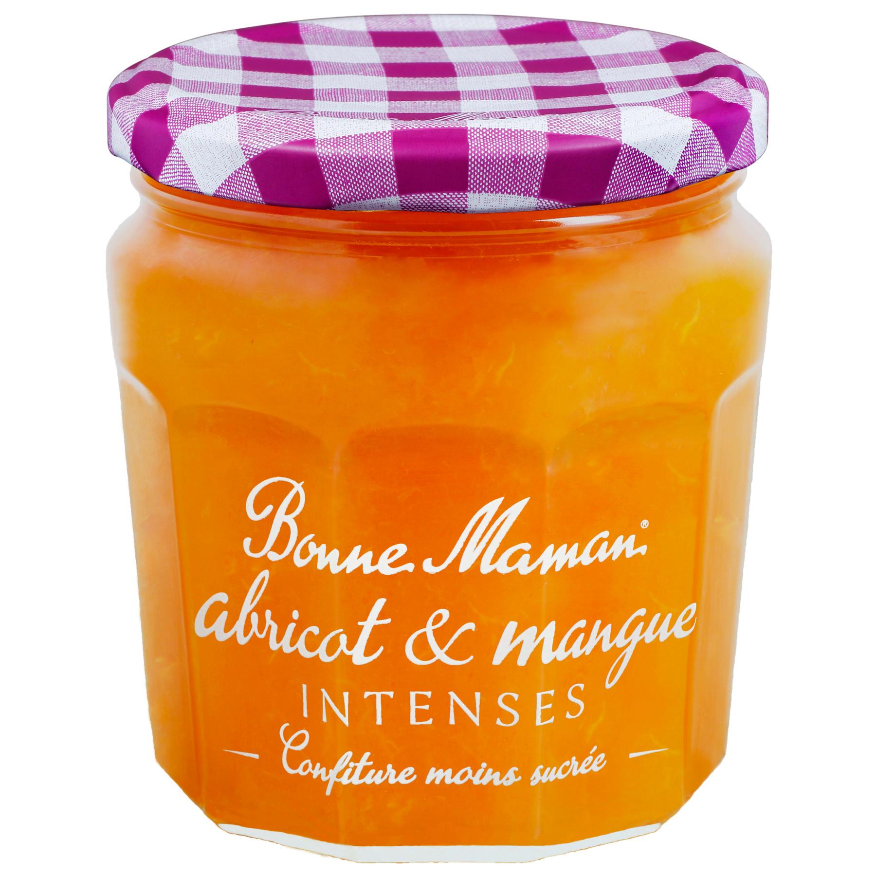 Voir la diapositive 2 : BONNE MAMAN Confiture abricot et mangue intenses moins sucrée 335g