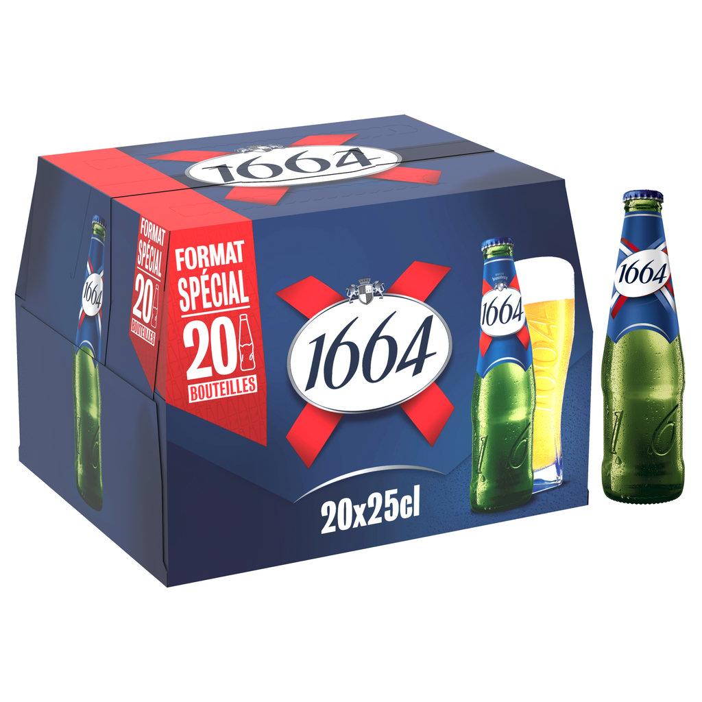1664 Bière blonde 5,5% bouteilles 20x25cl