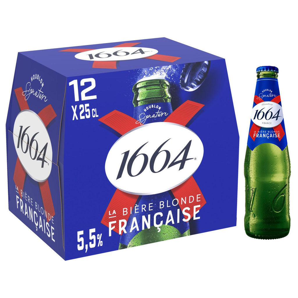 1664 Bière blonde 5,5% pack 12x25cl
