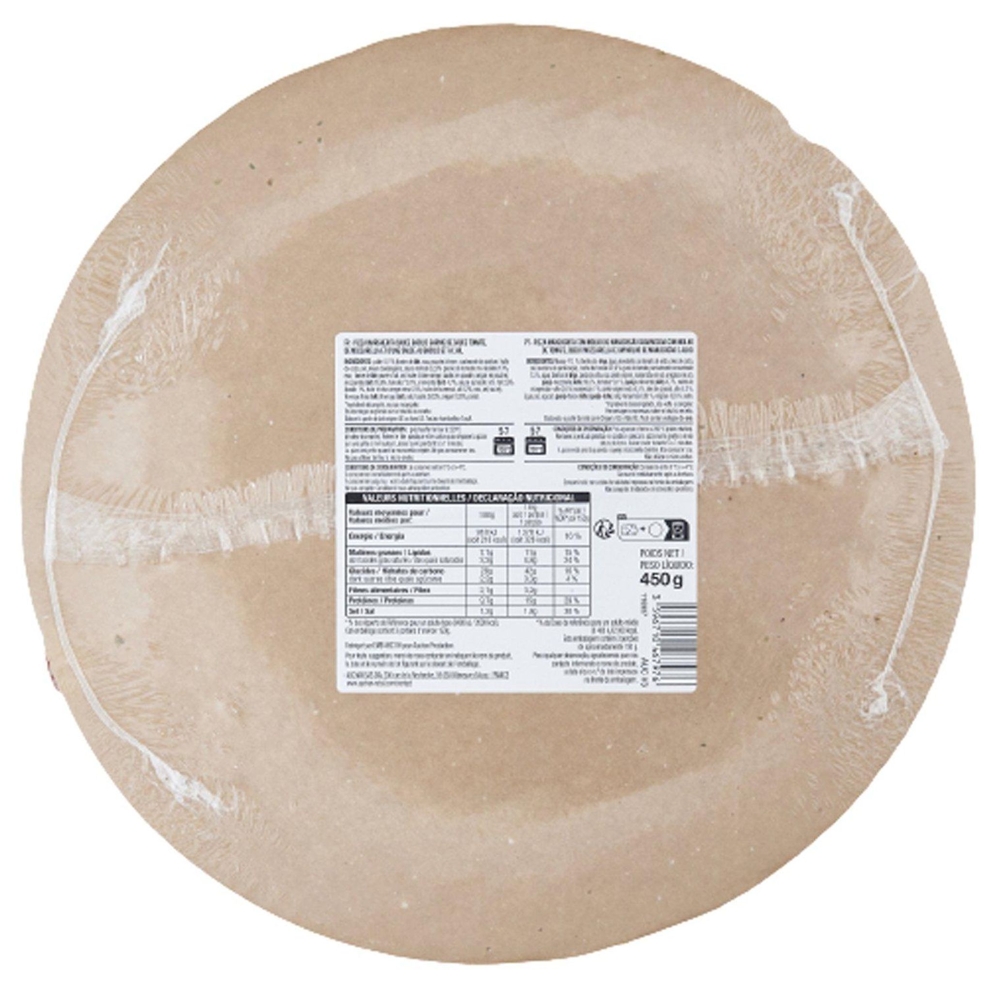 Voir la diapositive 2 : AUCHAN Pizza margherita sauce basilic 450g