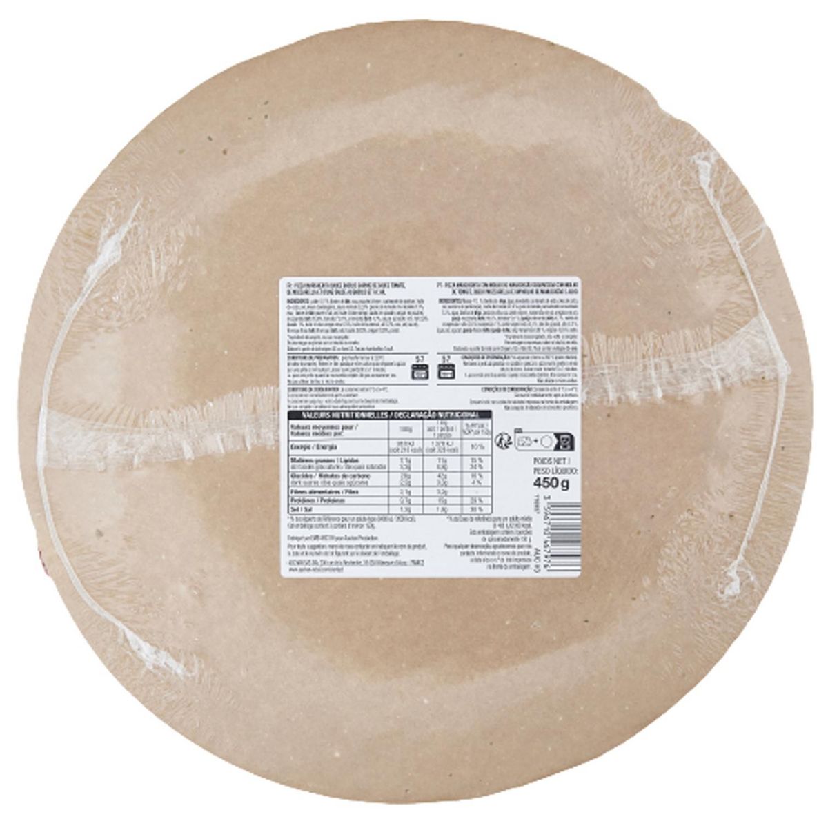 AUCHAN Pizza margherita sauce basilic 450g