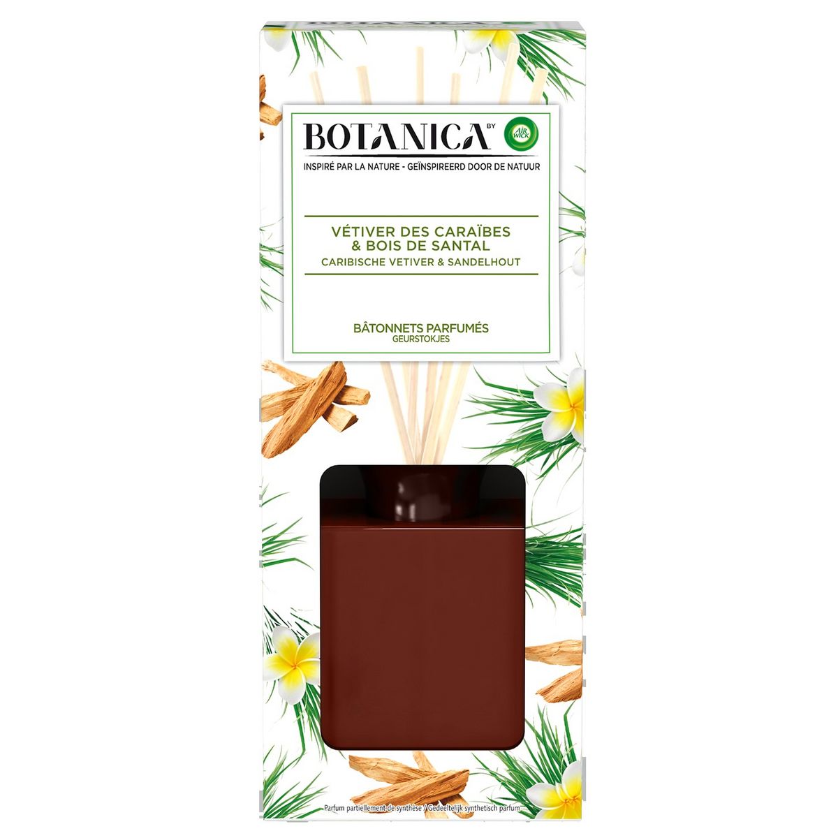 AIR WICK Botanica Bâtonnets désodorisants caraïbe bois de santal 80ml