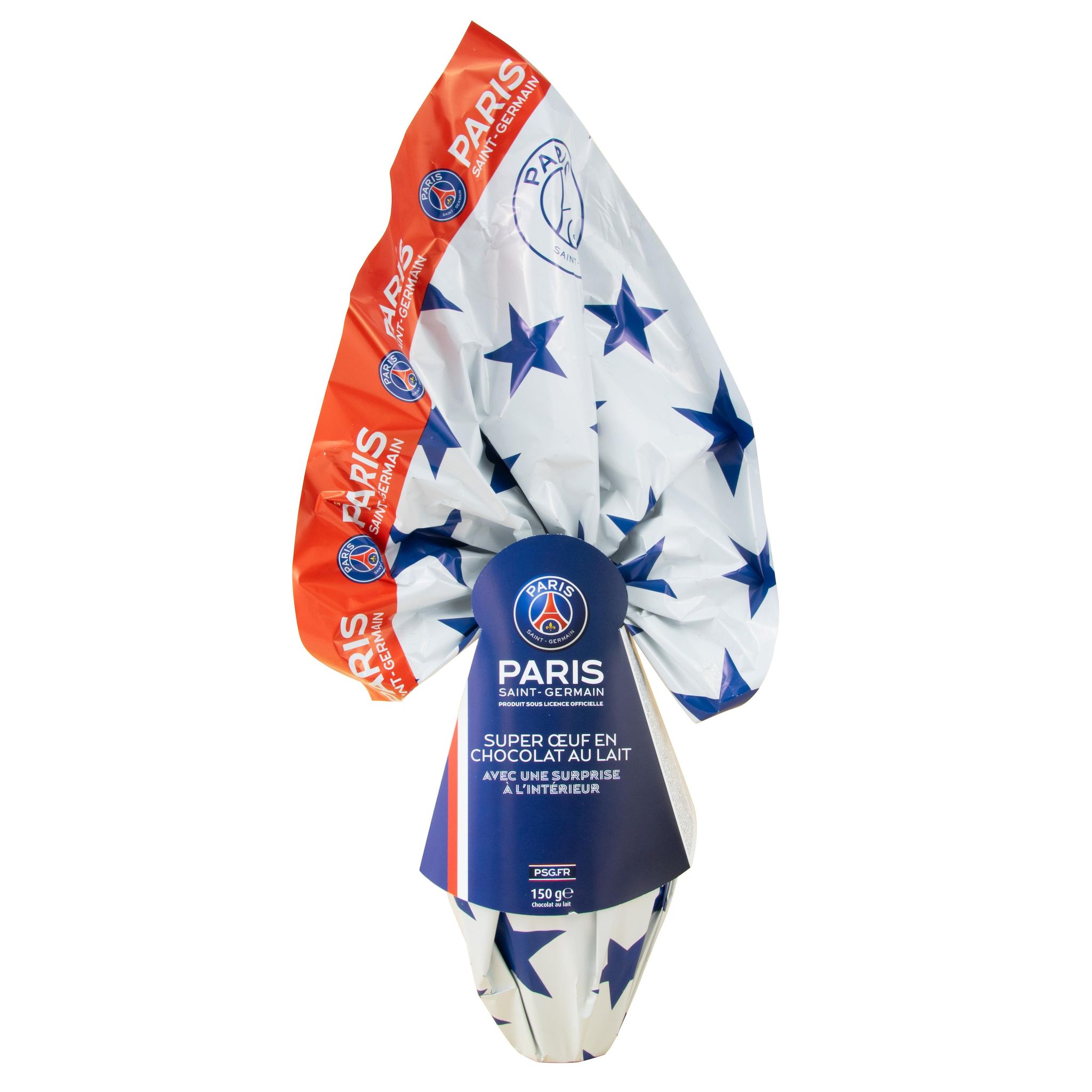 Oeuf au chocolat au lait psg avec une surprise 150g