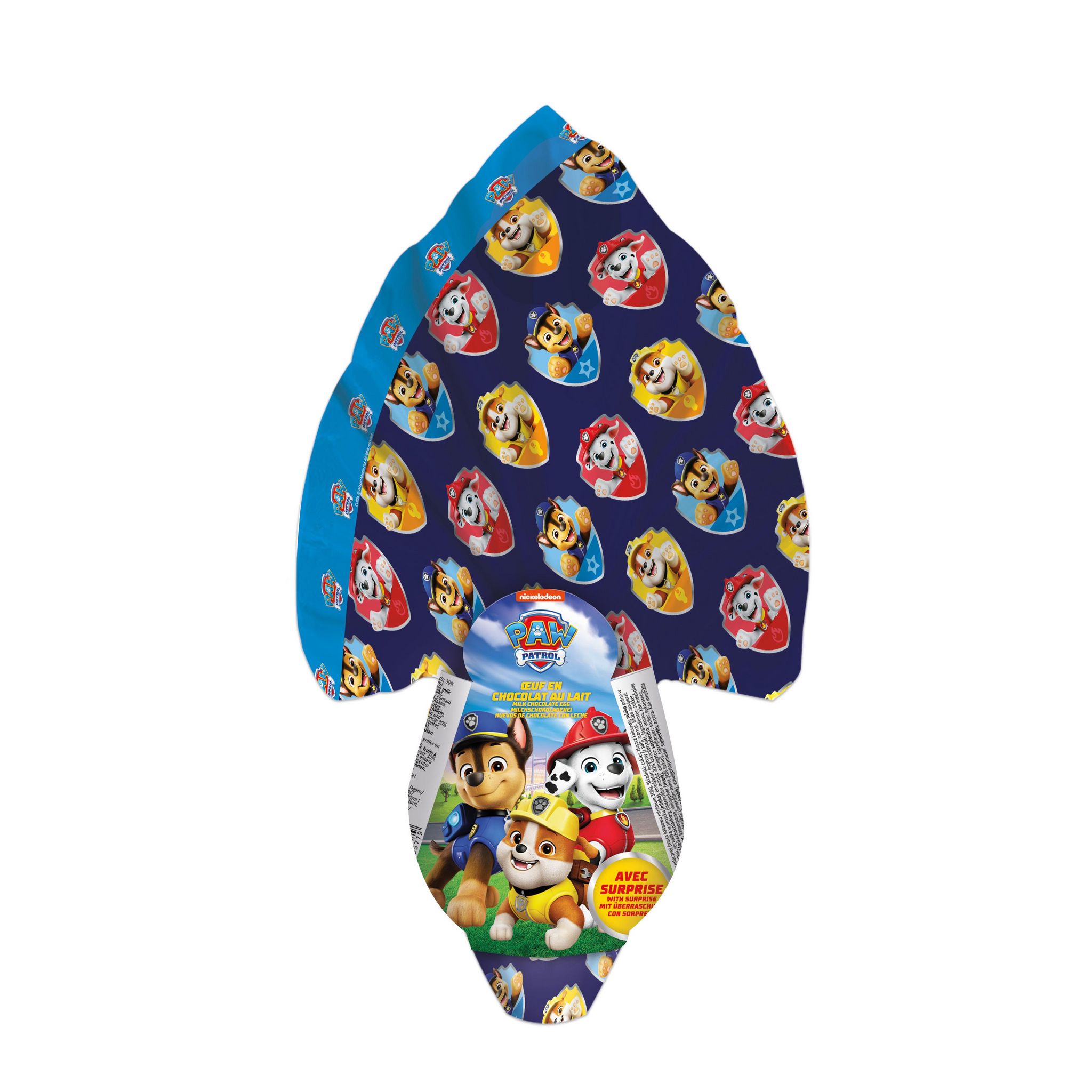 PAW PATROL Œuf en chocolat avec surprise 150g