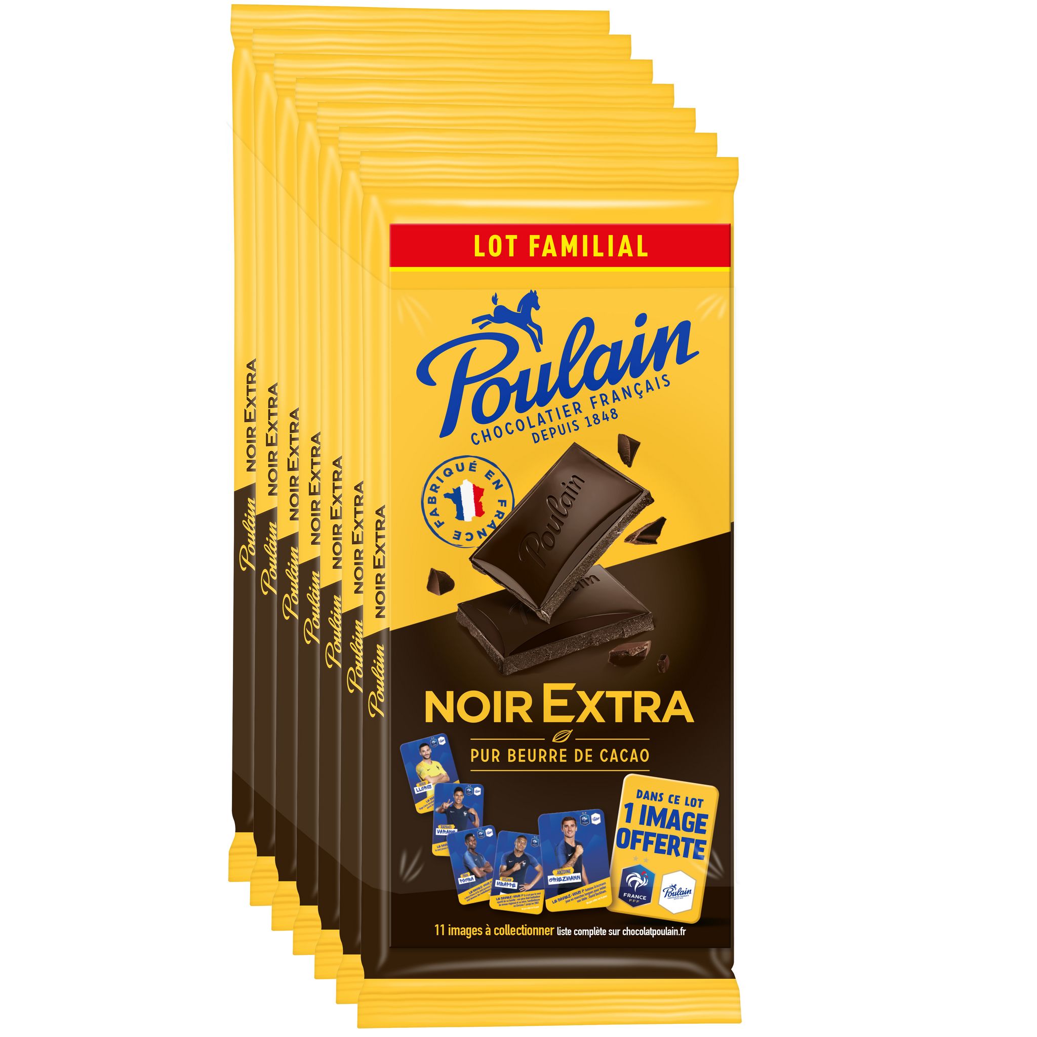 POULAIN Tablette de chocolat noir extra 5 pièces 5x100g