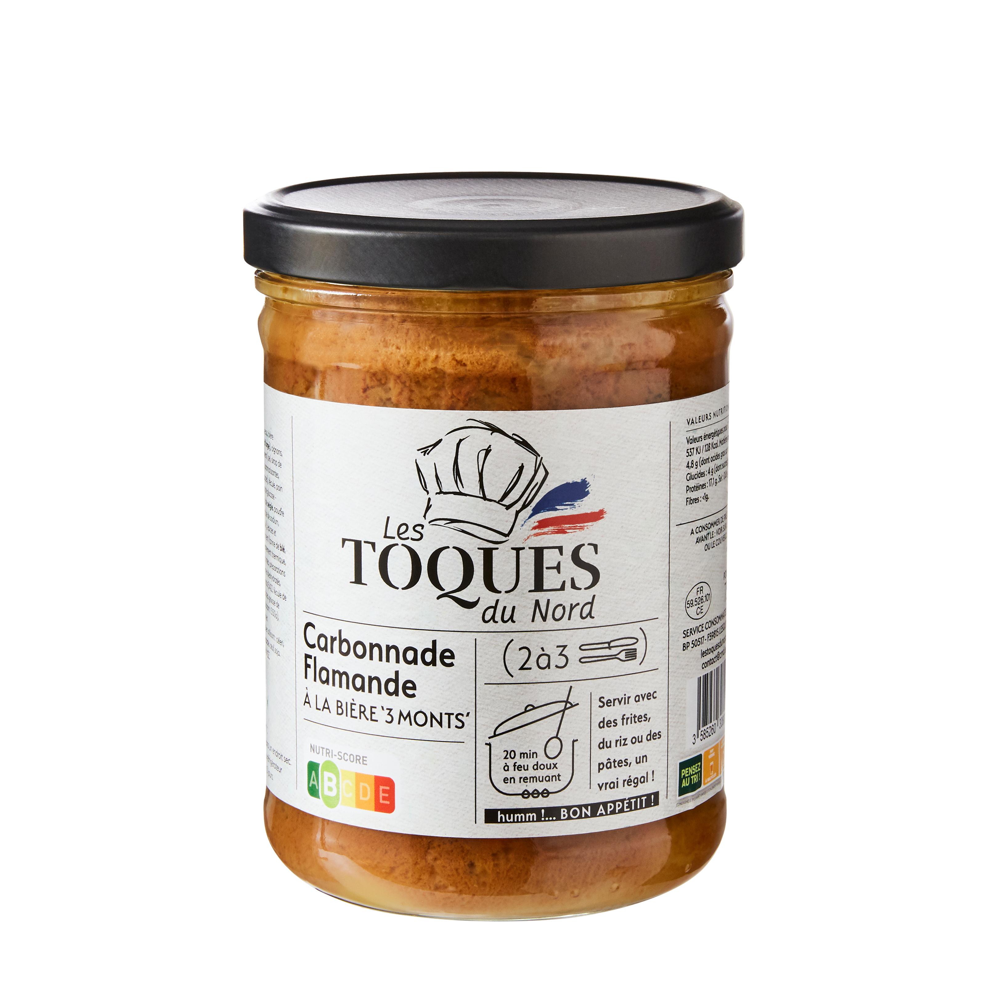 Voir la diapositive 2 : LES TOQUES DU NORD Carbonnades flamandes à la bière 3 Monts 3/4 portions 750g