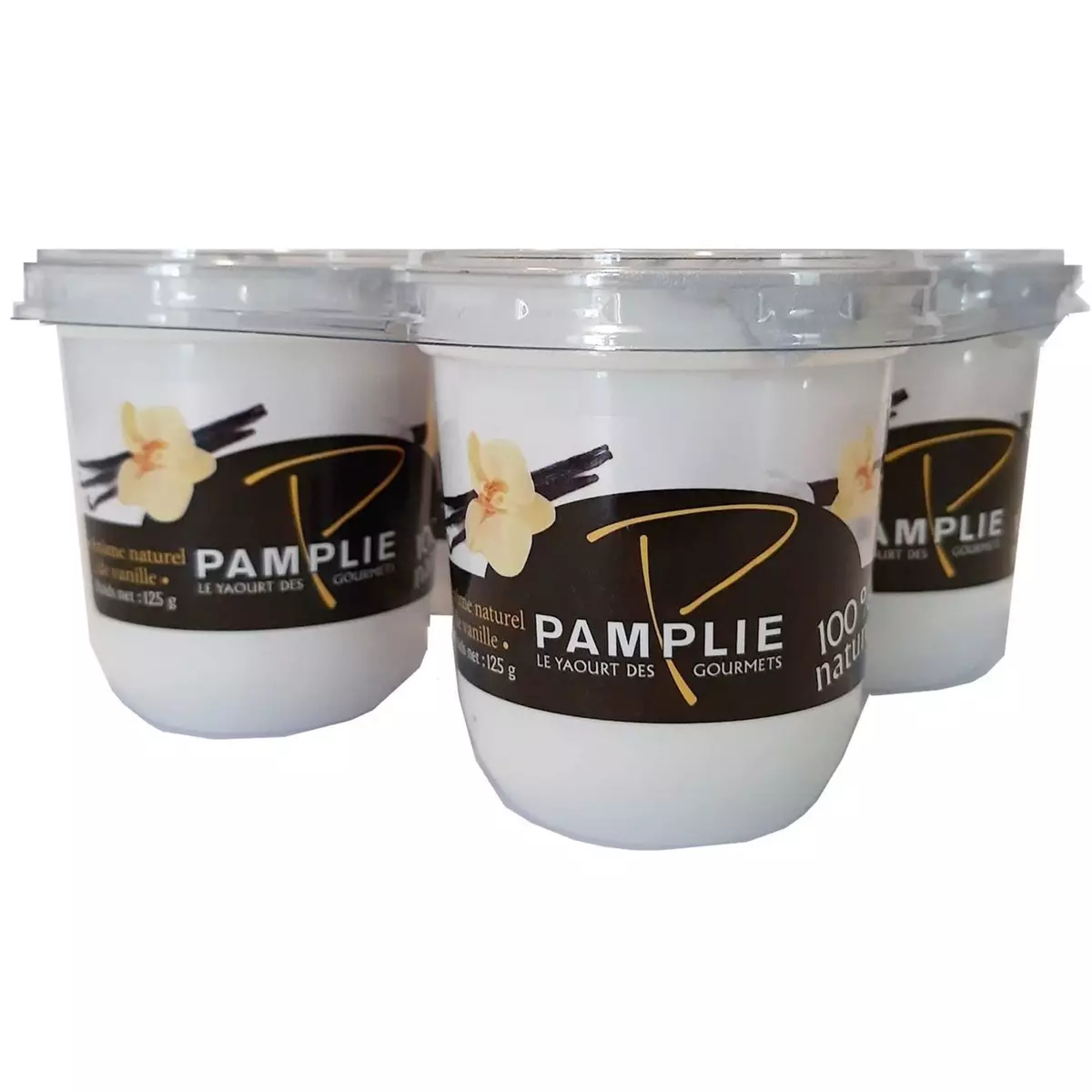 PAMPLIE Yaourt brassé aromatisé vanille 4x125g