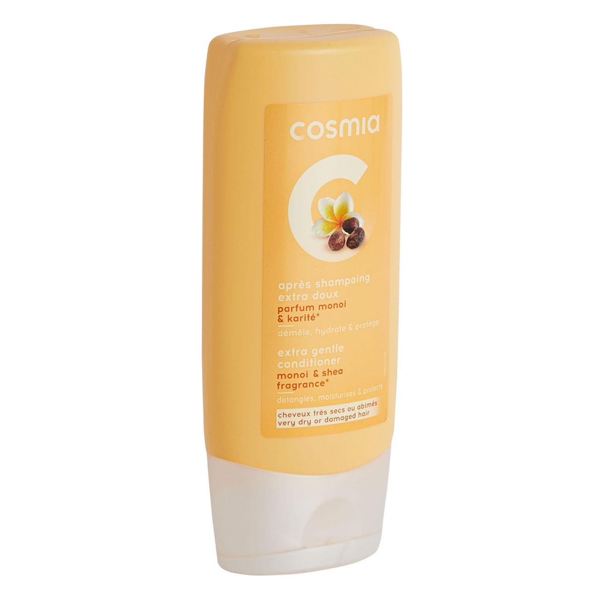 COSMIA Après-shampoing monoï & karité pour les cheveux secs, abimés 250ml