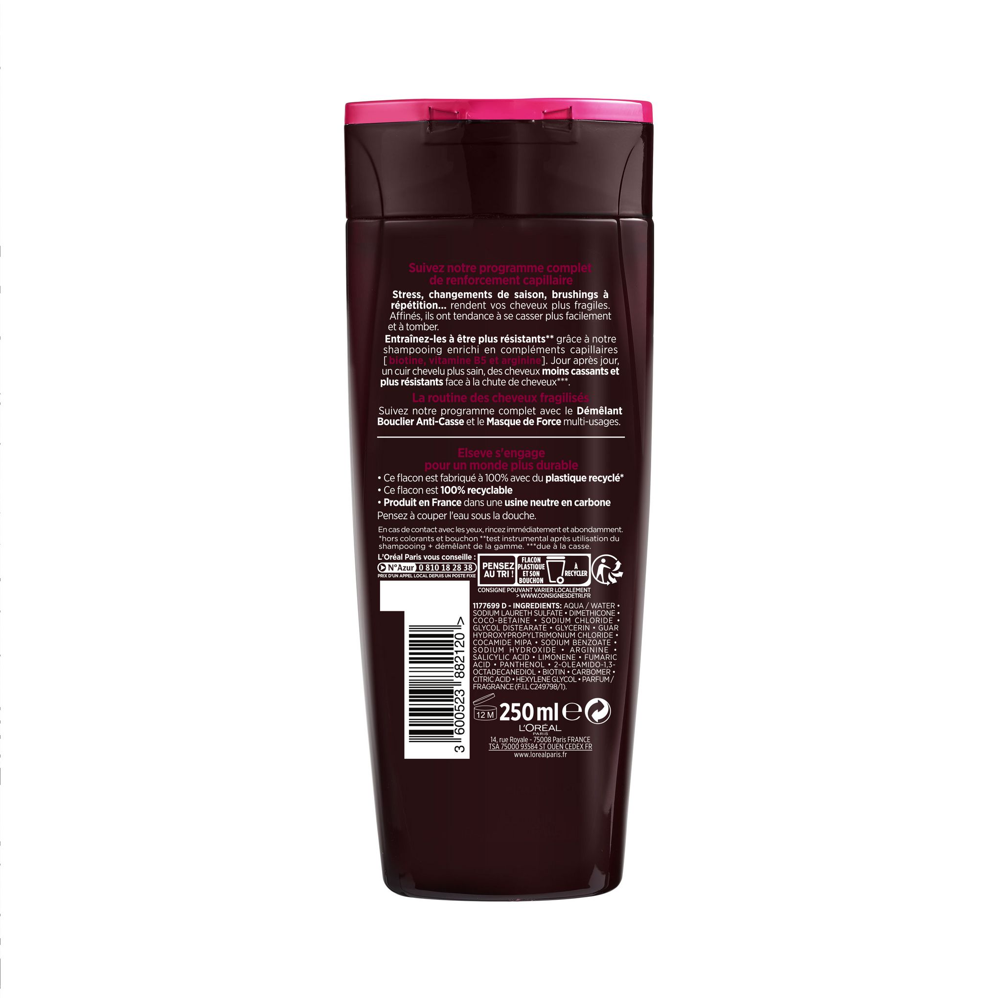 Voir la diapositive 2 : ELSEVE Full Resist Shampooing booster de force cheveux fragilisés  250ml