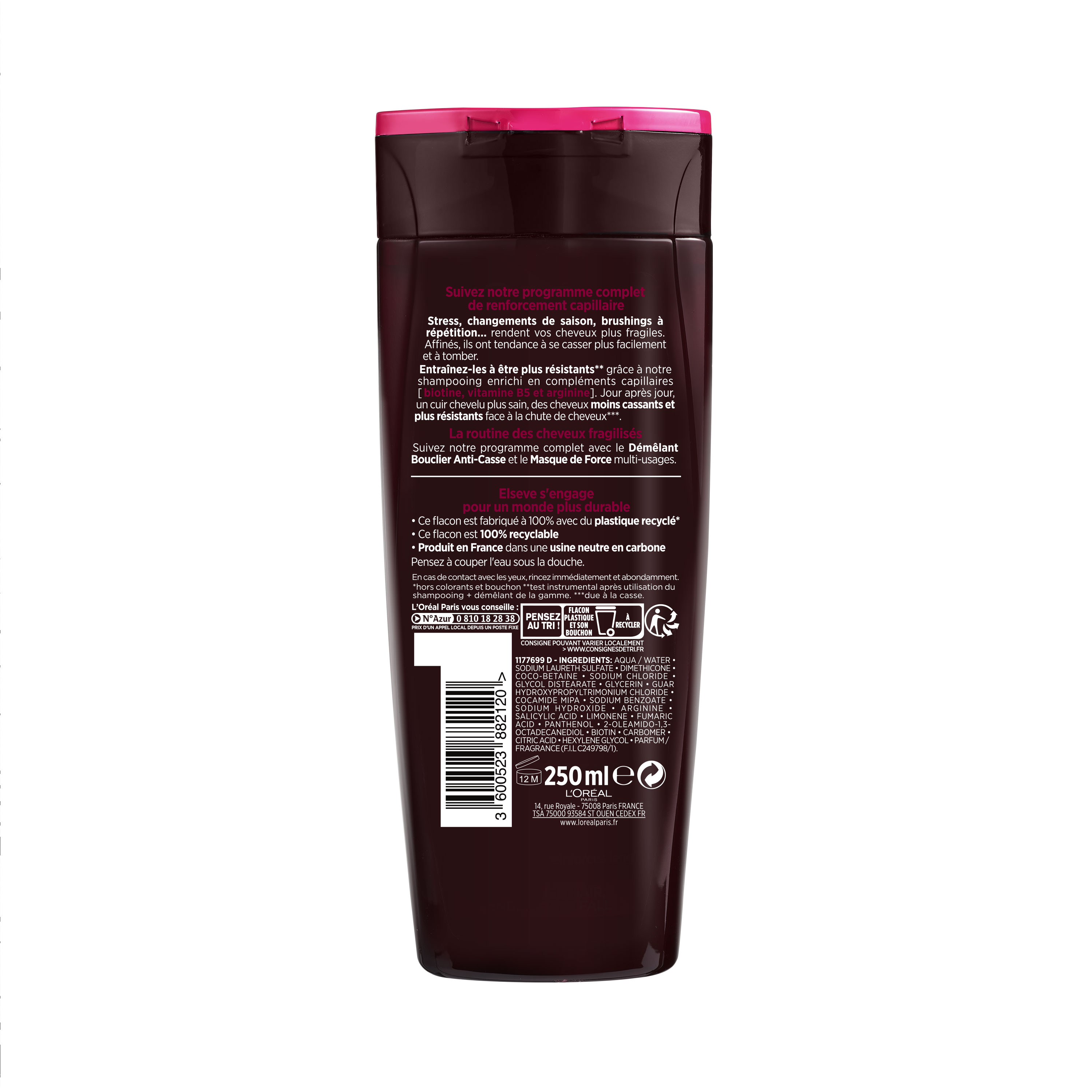 Voir la diapositive 3 : ELSEVE Full Resist Shampooing booster de force cheveux fragilisés  250ml