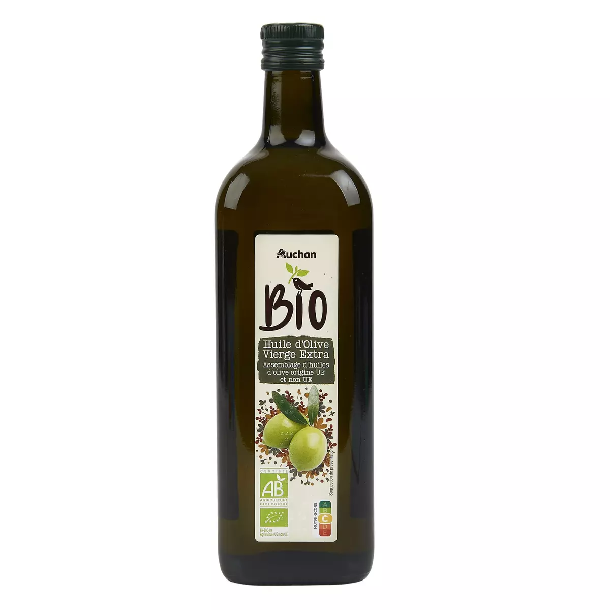 AUCHAN BIO Huile d'olive vierge extra bio 1l