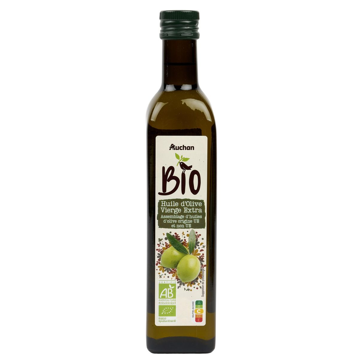 AUCHAN BIO Huile d'olive extra vierge 50cl
