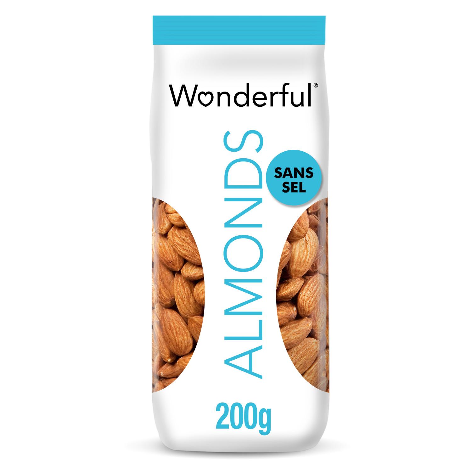 Voir la diapositive 2 : WONDERFUL Amandes grillées non salées 200g