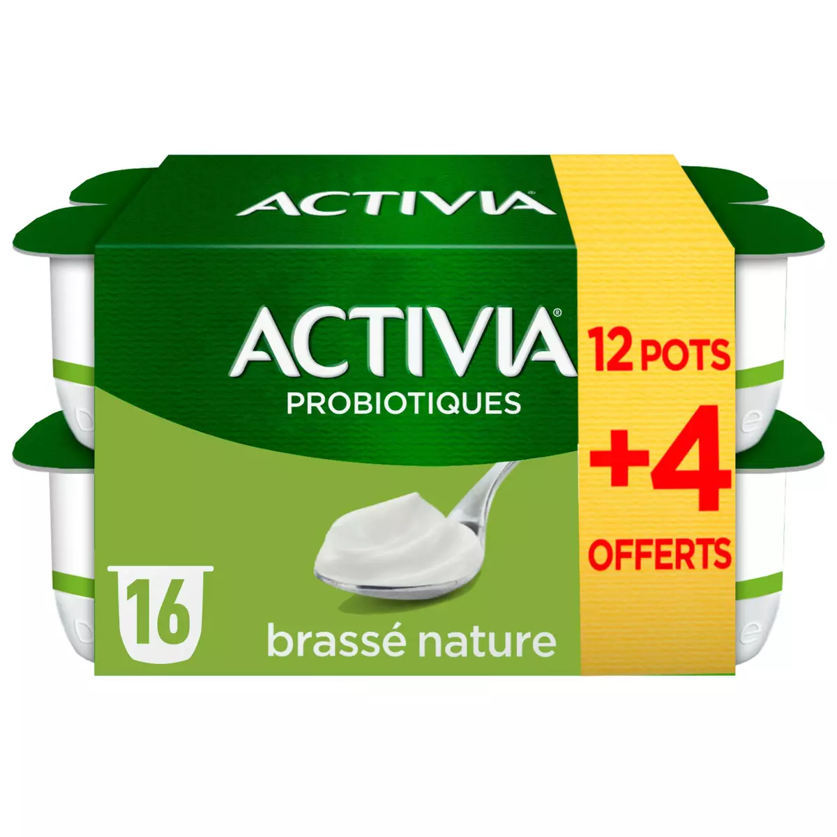 ACTIVIA Yaourt brassé bifidus nature 16x125g