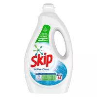 Skip Lessive Liquide Active Clean x185, Résultat impeccables même en cycle  court - 185 Lavages (Lot 5x37 lavages)