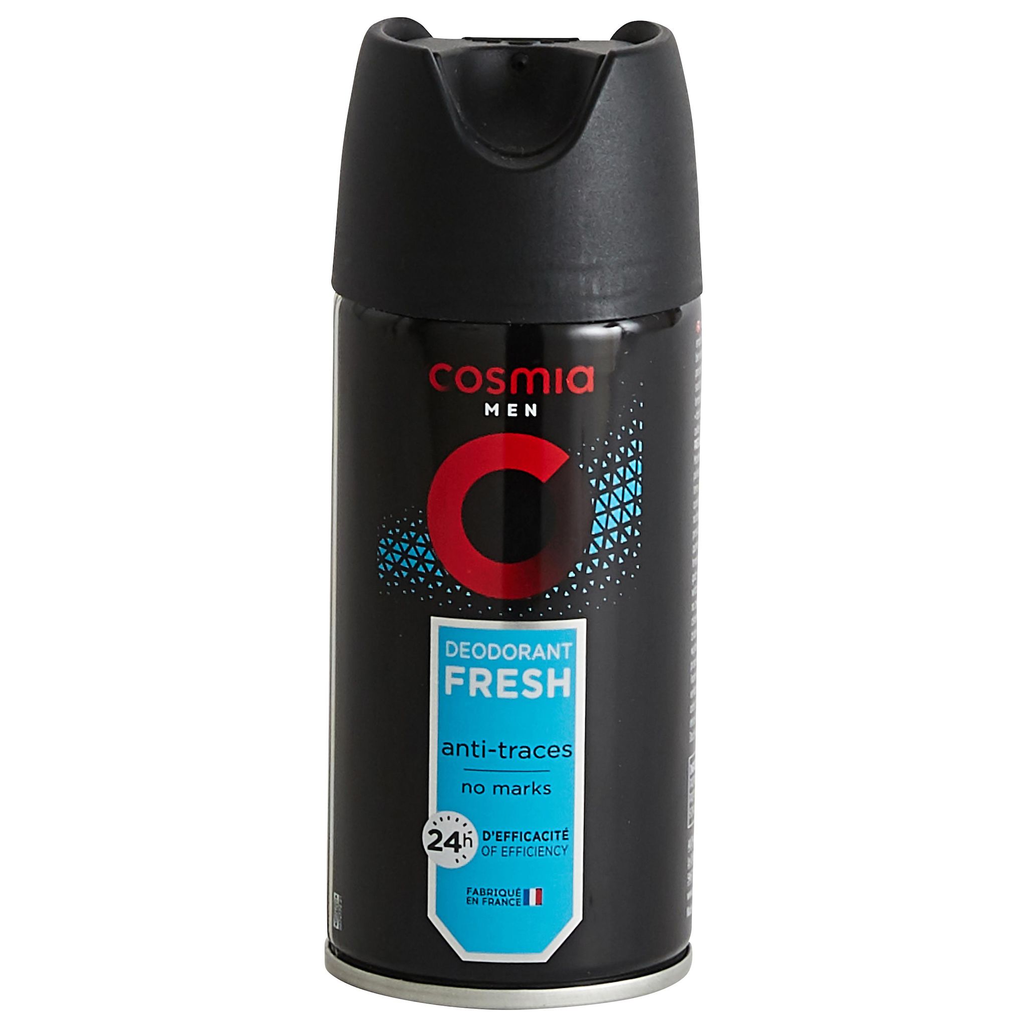 Voir la diapositive 2 : COSMIA MEN Déodorant spray homme fraîcheur 24h anti-traces 150ml