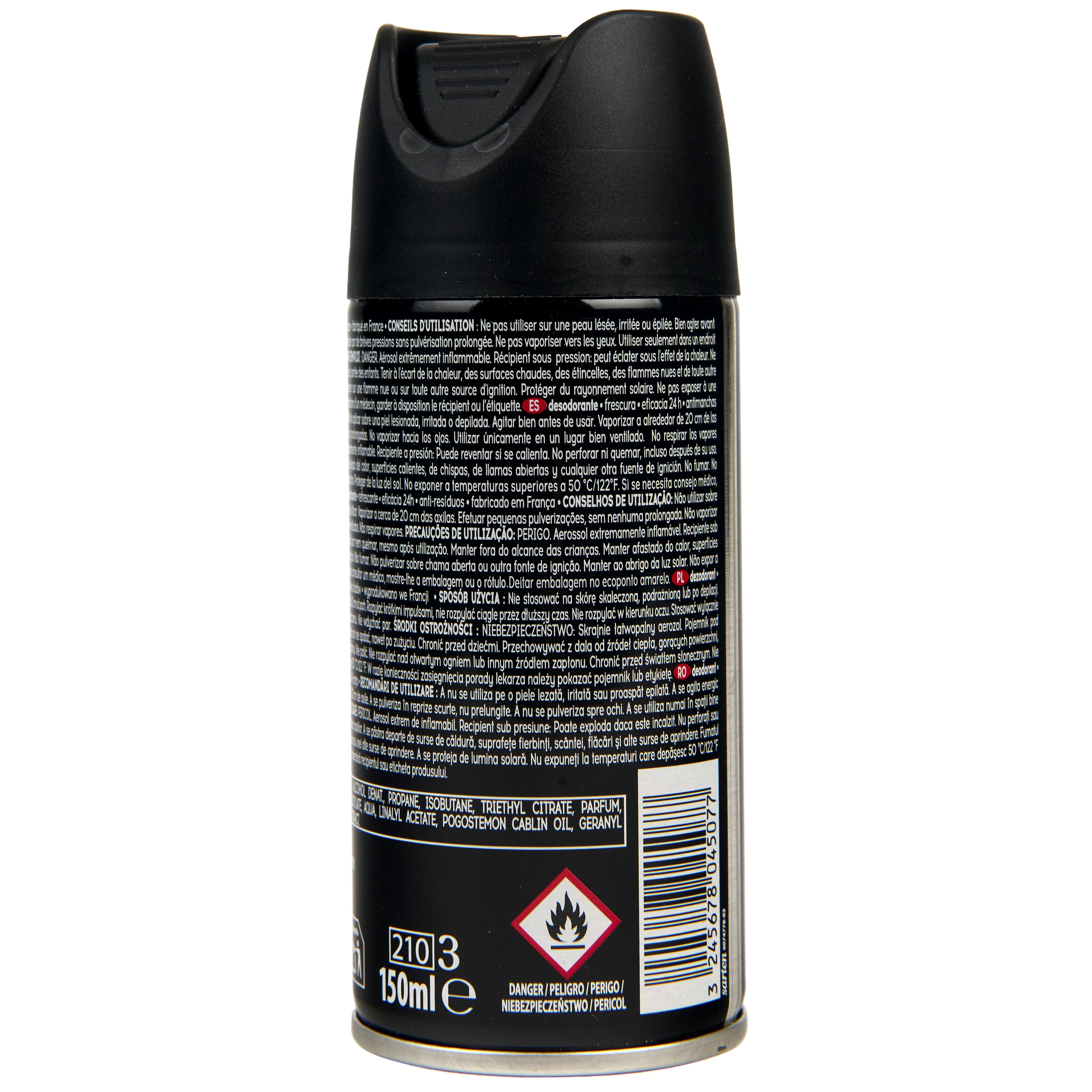 Voir la diapositive 3 : COSMIA MEN Déodorant spray homme fraîcheur 24h anti-traces 150ml