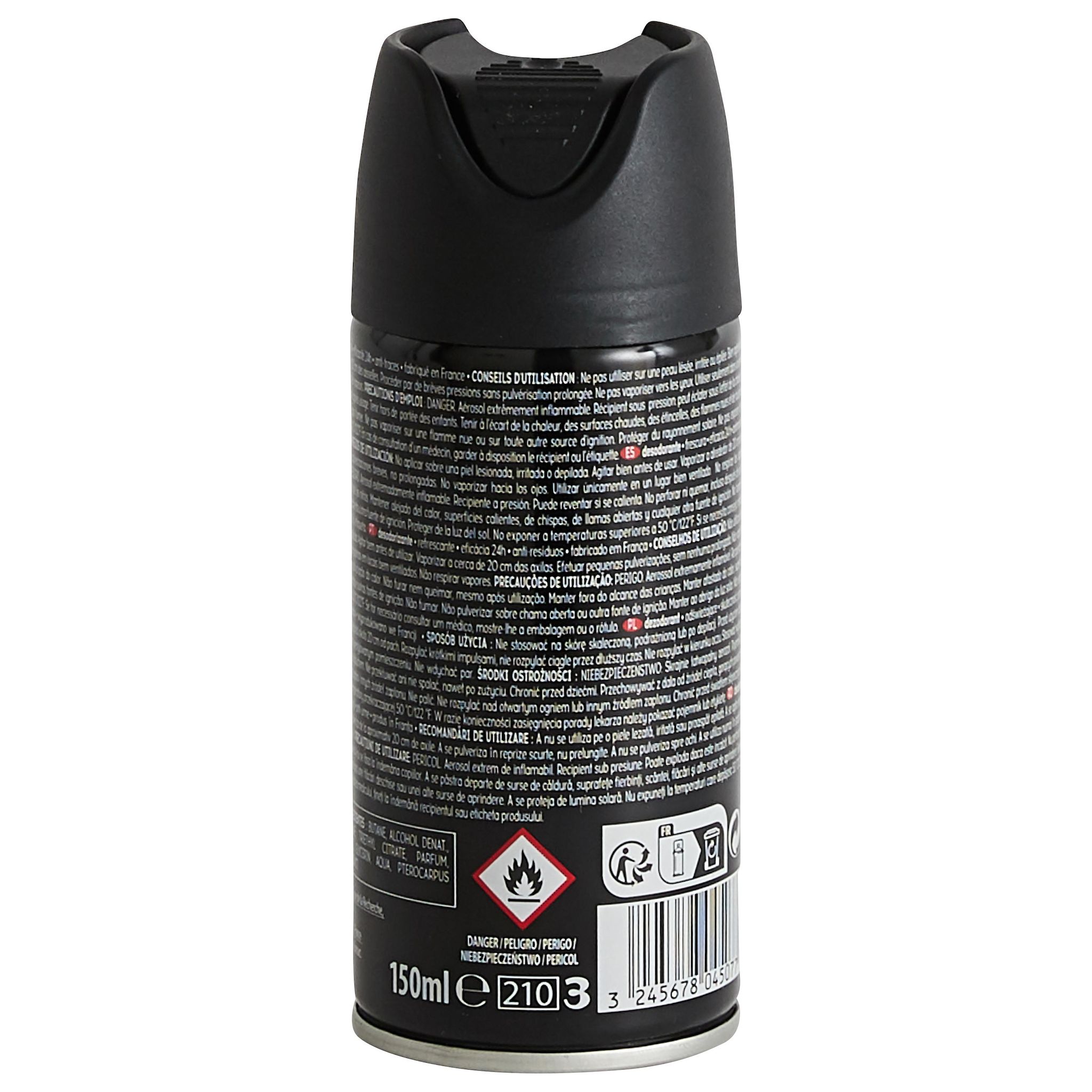 Voir la diapositive 3 : COSMIA MEN Déodorant spray homme fraîcheur 24h anti-traces 150ml