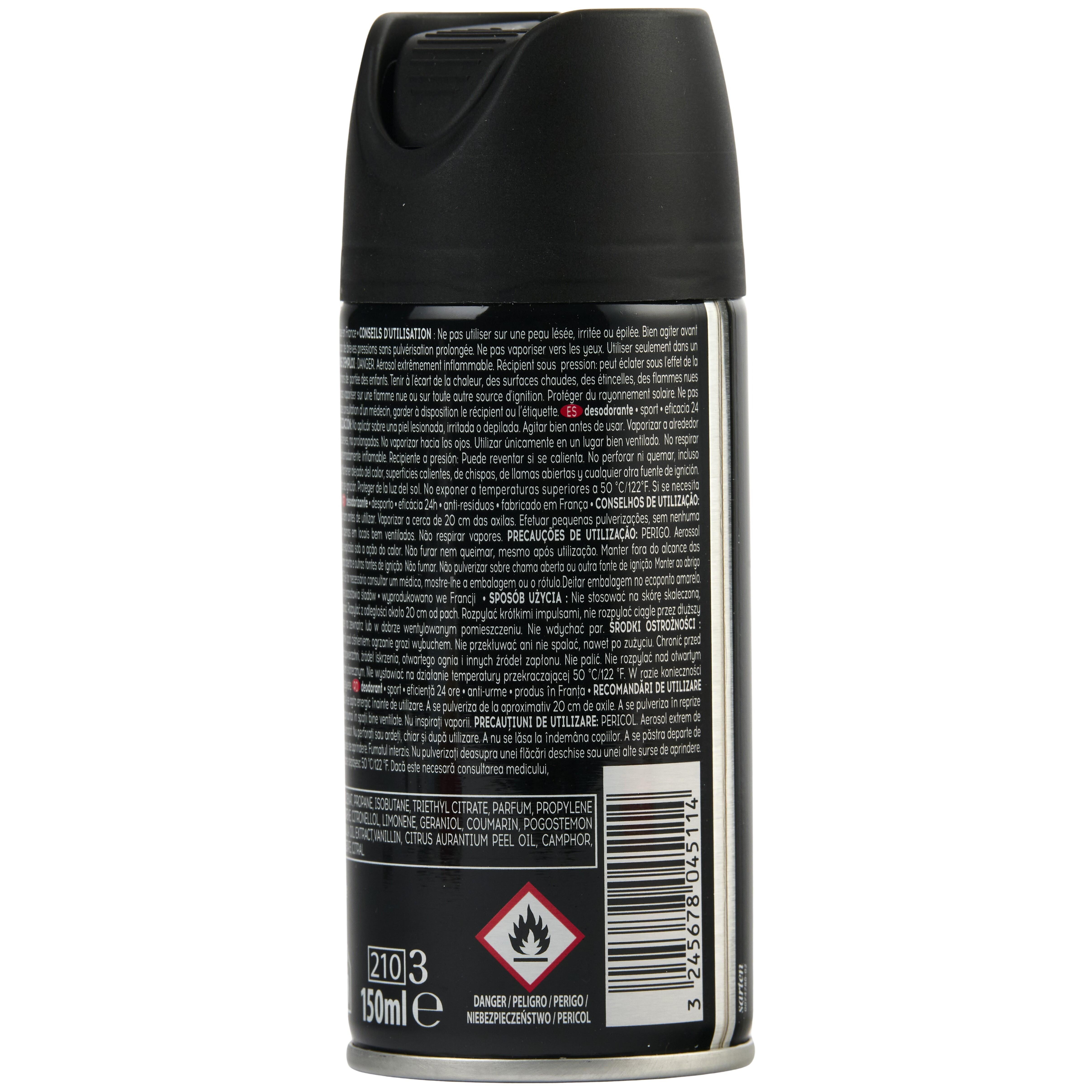 Voir la diapositive 3 : COSMIA MEN Déodorant spray homme 24h sport anti-traces 150ml