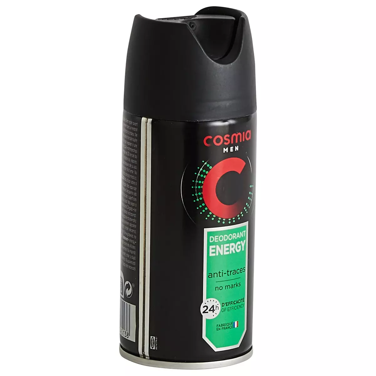 COSMIA MEN Déodorant spray homme 24h énergy anti-traces 150ml