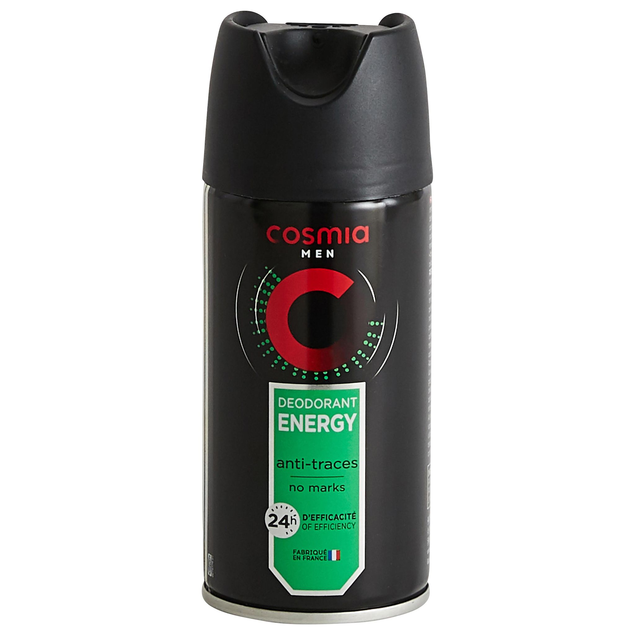 Voir la diapositive 3 : COSMIA MEN Déodorant spray homme 24h énergy anti-traces 150ml