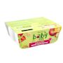 Voir la diapositive 3 : AUCHAN BABY BIO Petit pot dessert pomme fraise banane bio dès 4 mois 4x100g