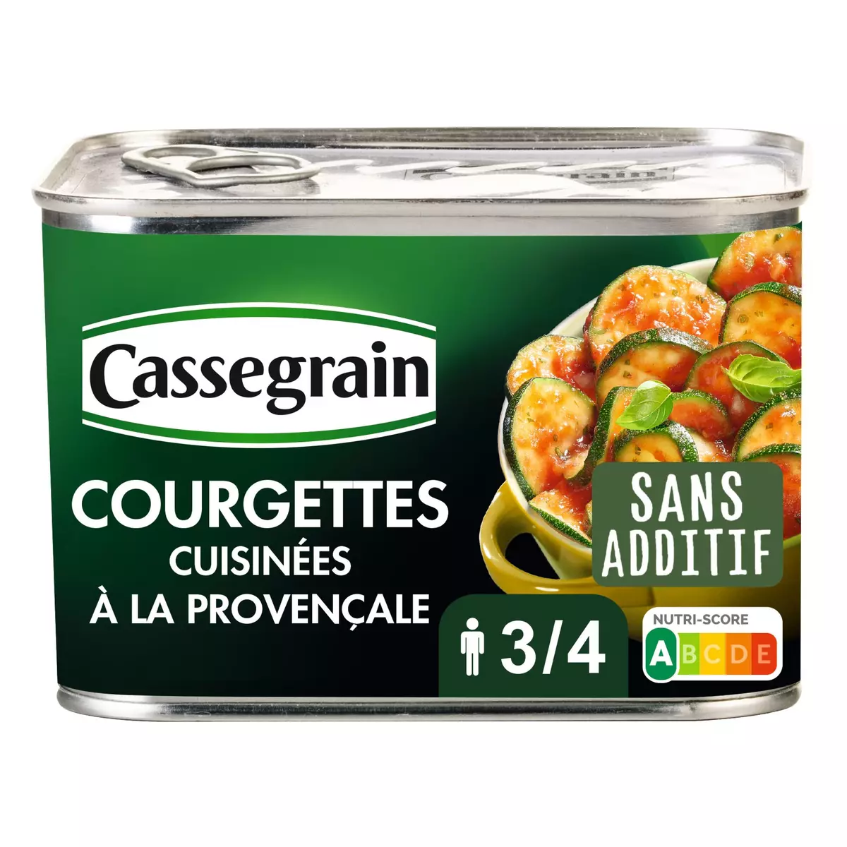 CASSEGRAIN Courgettes cuisinées à la provençale 3/4 portions 660g
