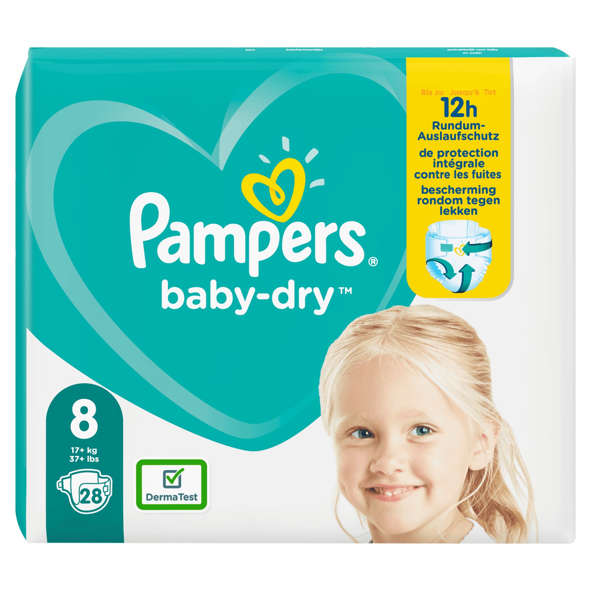 Voir la diapositive 6 : PAMPERS Baby dry Couche taille 8 (17kg +) x28 28 couches