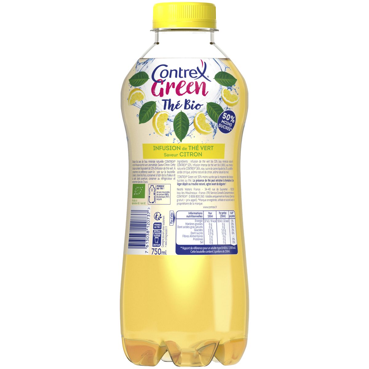 CONTREX Infusion Green thé vert bio saveur citron 75cl