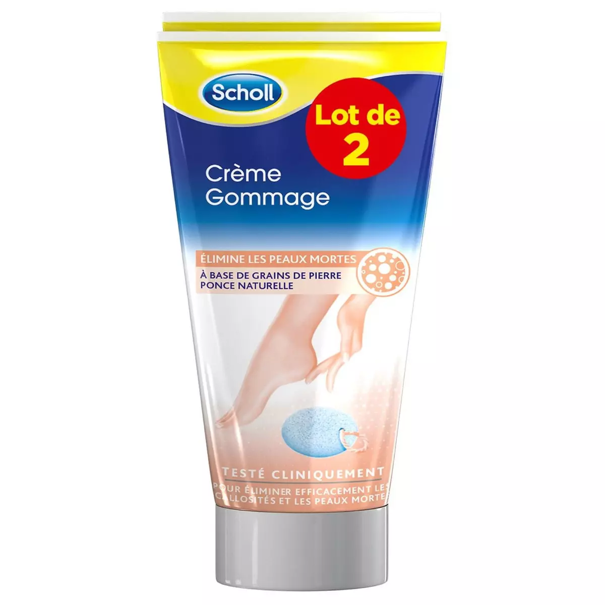 SCHOLL Crème gommage pieds 2x75ml