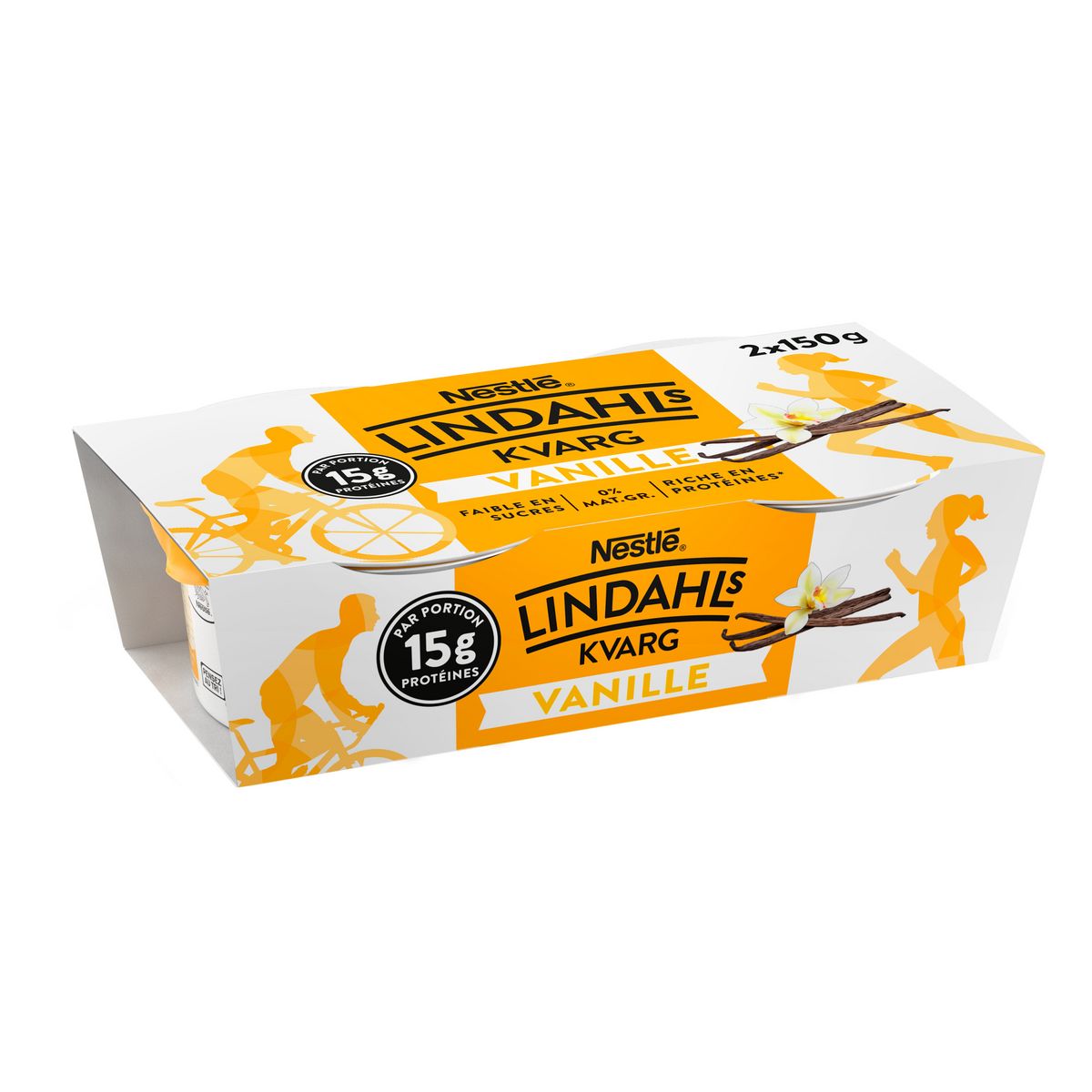 NESTLE LINDAHLS KVARG Fromage blanc à la vanille 0%MG 2x150g